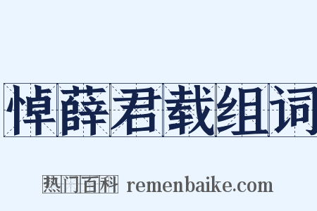 悼薛君载组词是什么意思的图片